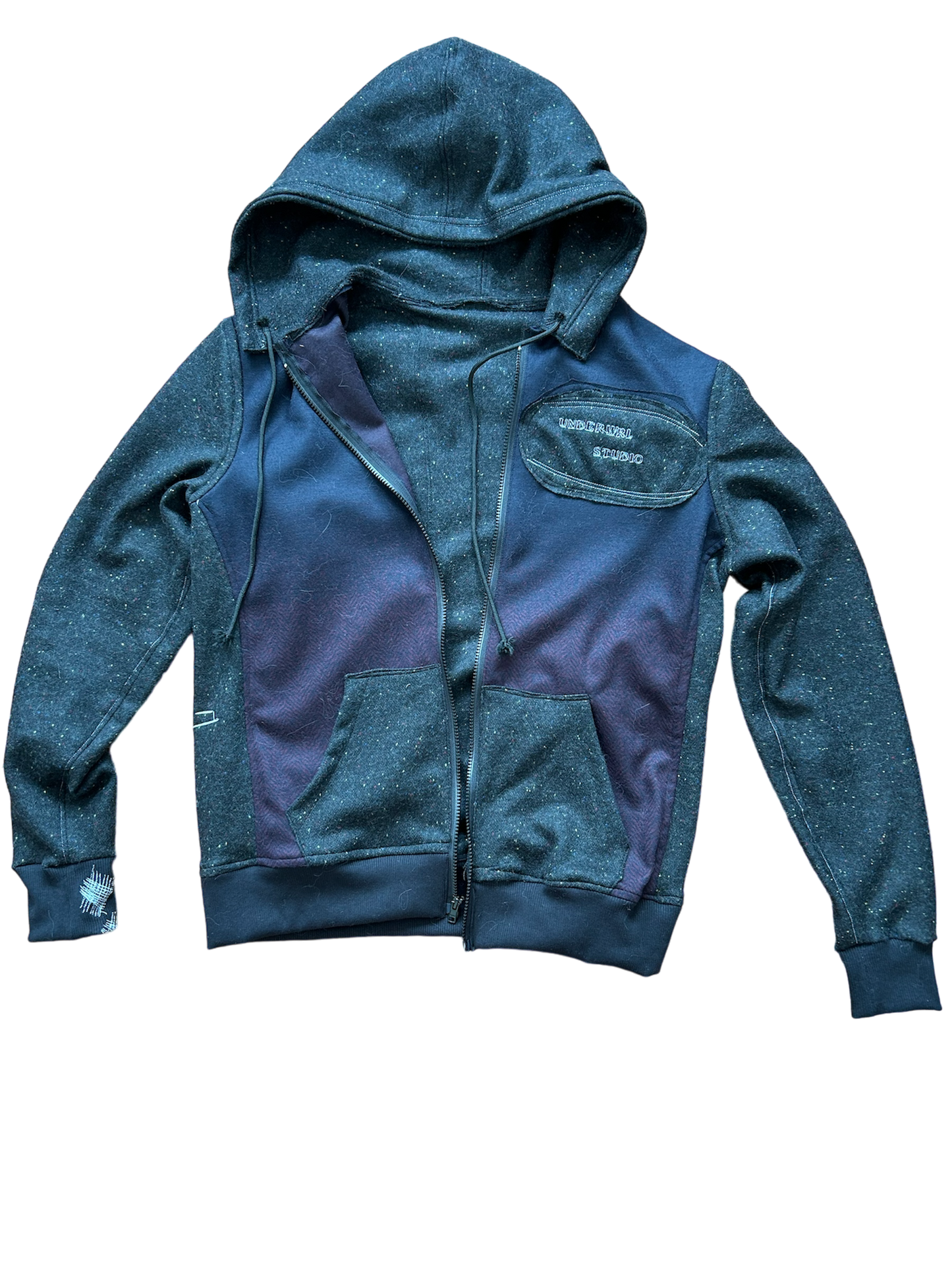 Zip-up grey regular hoodie M