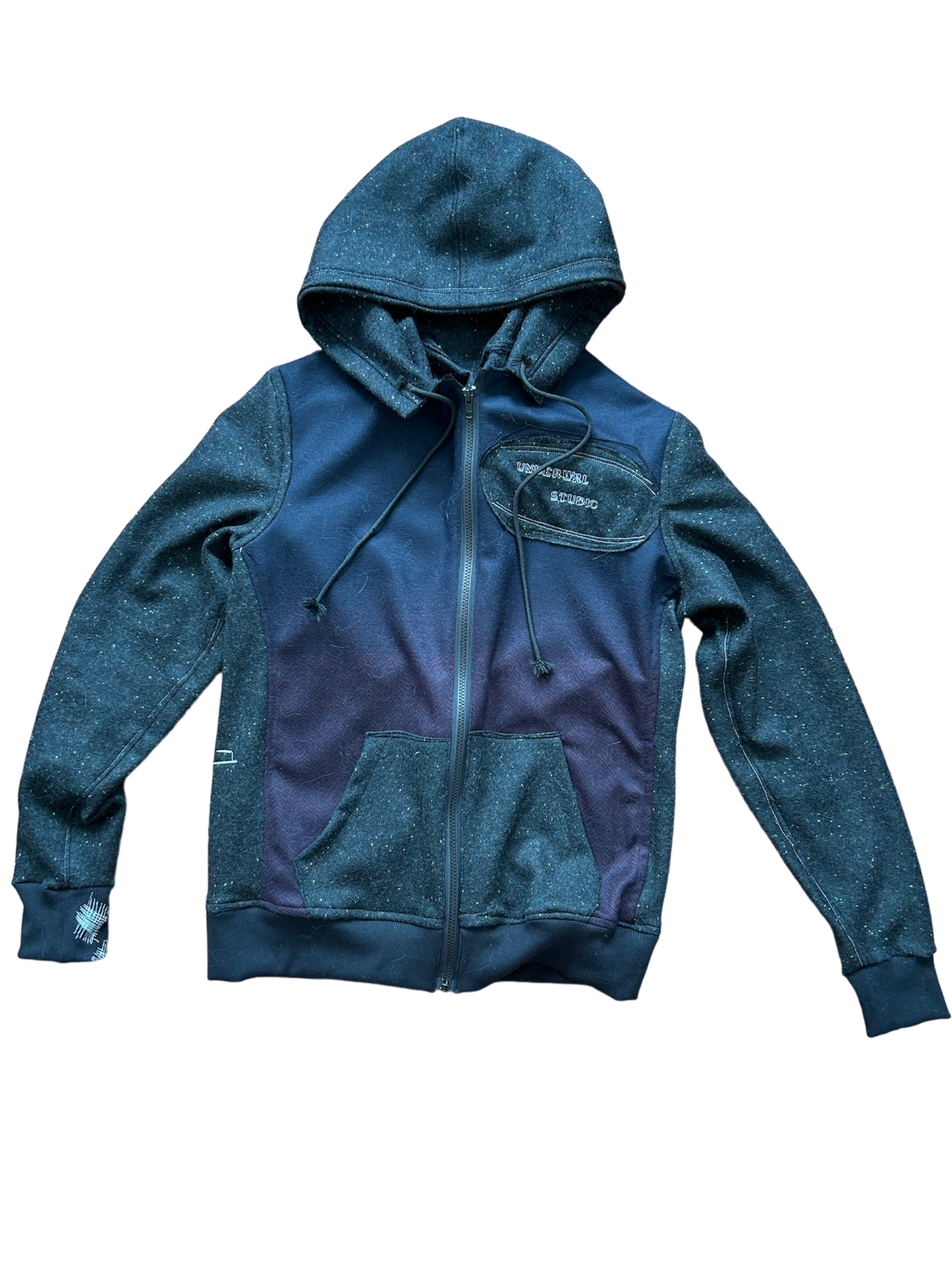 Zip-up grey regular hoodie M