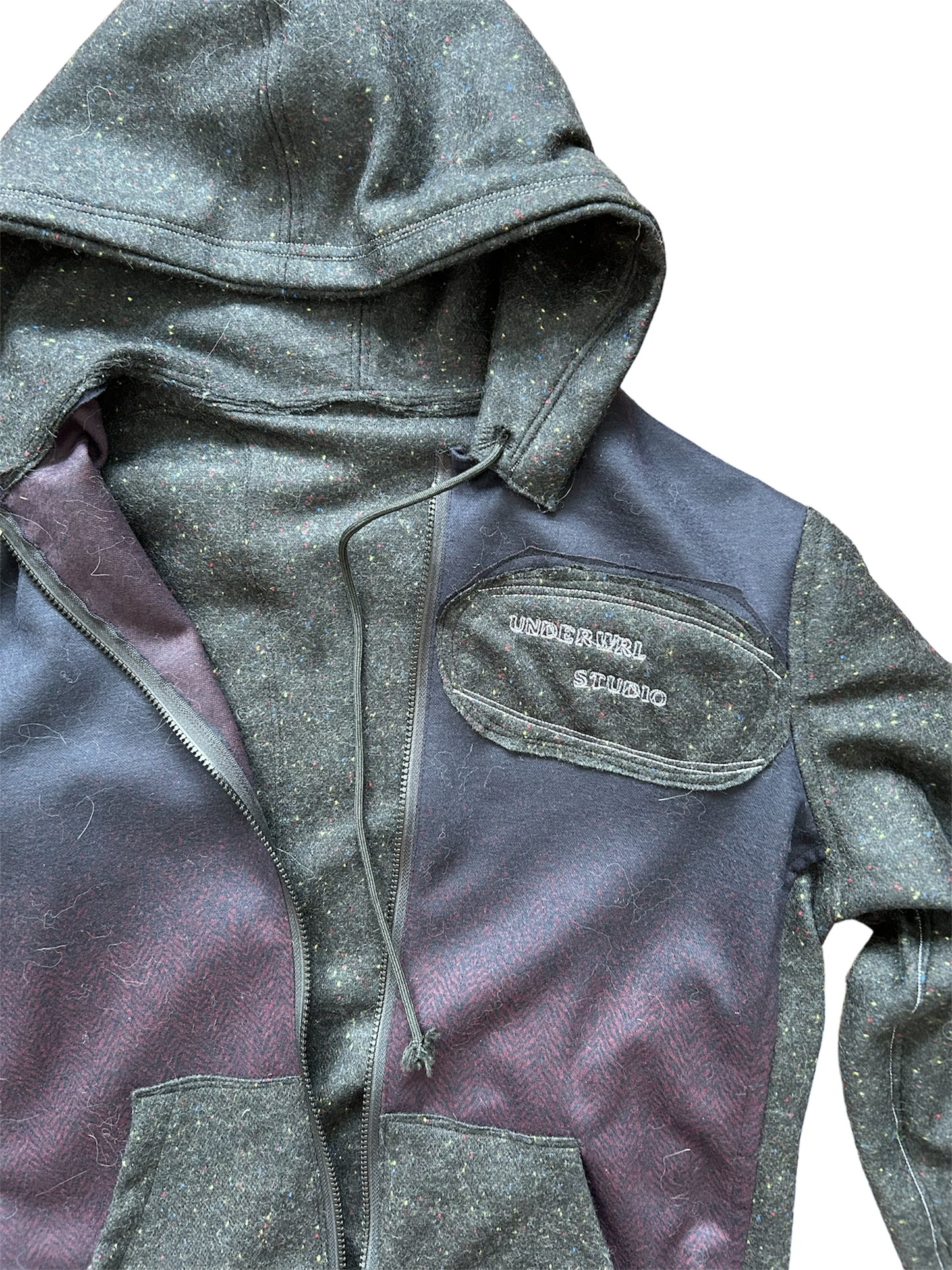 Zip-up grey regular hoodie M