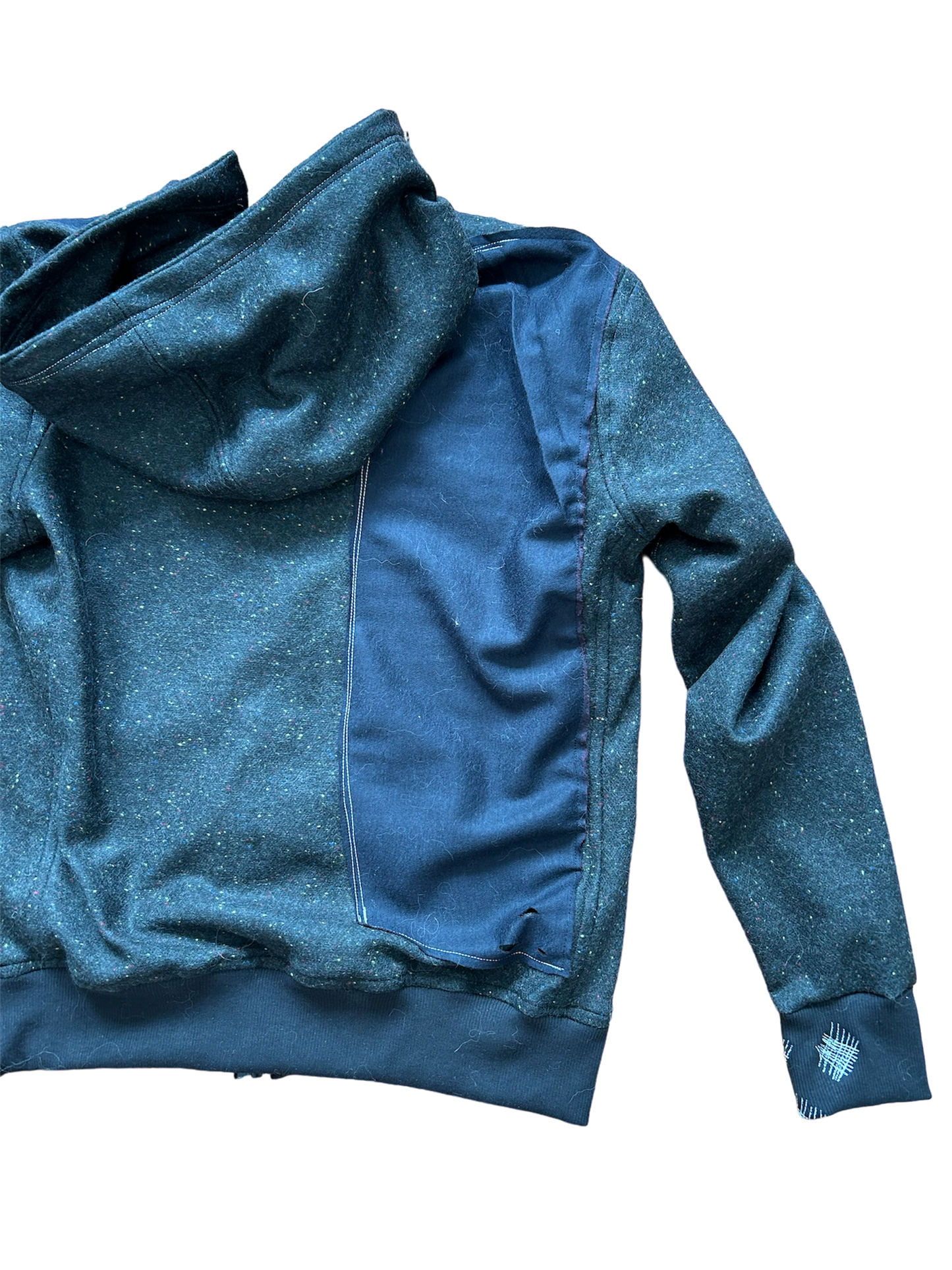 Zip-up grey regular hoodie M